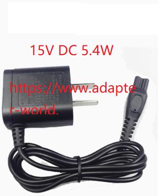 PHILIPS HQ8500 AC DC ADAPTER 15V DC 5.4W 2PIN CHARGER Norelco AUSTRALIAN PLUG